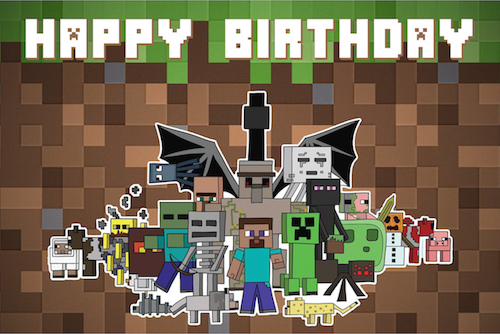 Customised MineCraft Themed Birthday Packages in SG