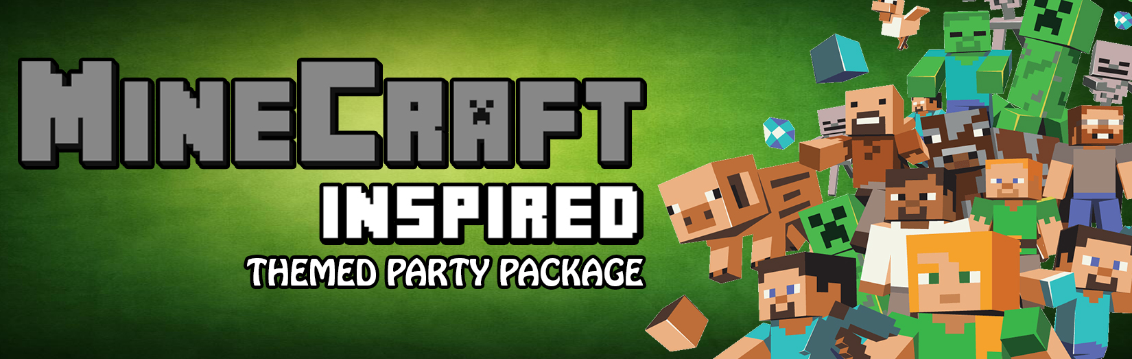 Minecraft Themed Birthday Party Package Party Planner In Singapore - 7th birthday invitation roblox tarpaulin