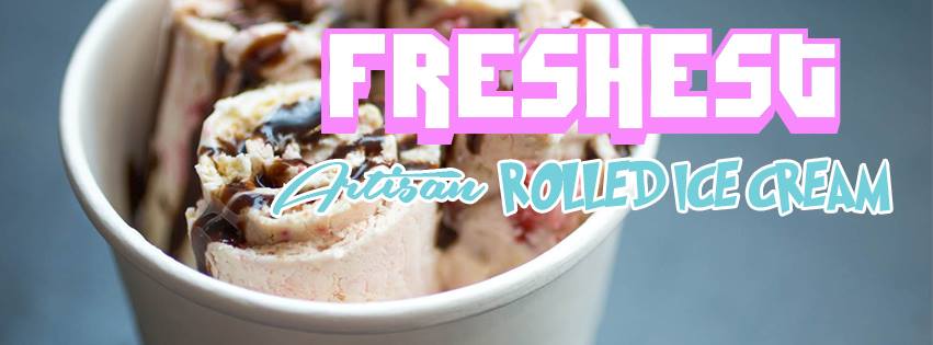 ice cream rolls banner