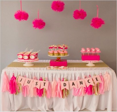 ballet birthday dessert table kids