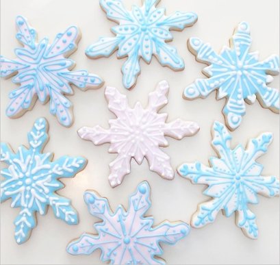 snowflake cookies kids birthday