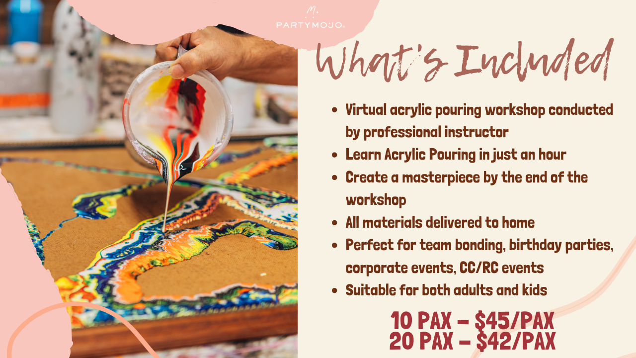 Virtual Acrylic Pour Workshop Inclusion