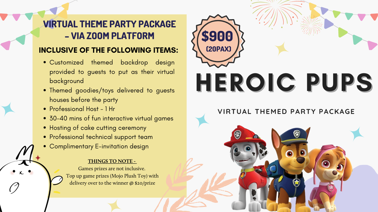 Paw Patrol Virtual Themed Party Paw Patrol Virtual Themed Party