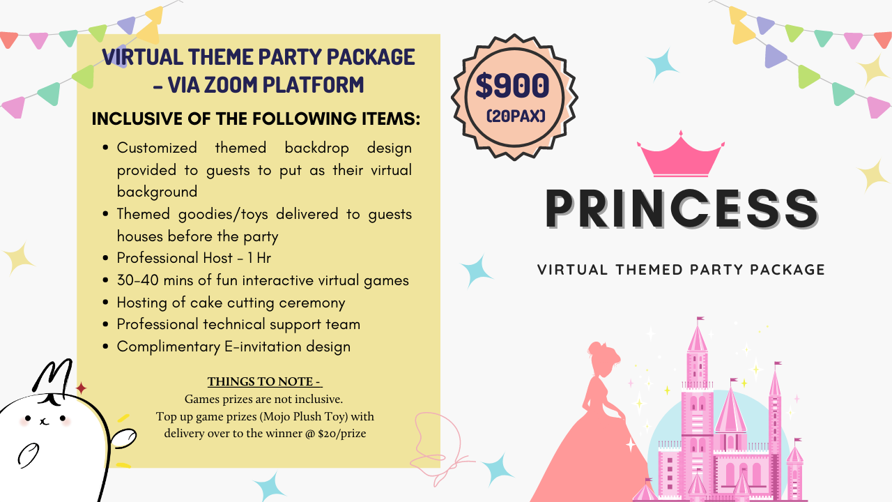 Princess Virtual Theme Party Princess Virtual Theme Party