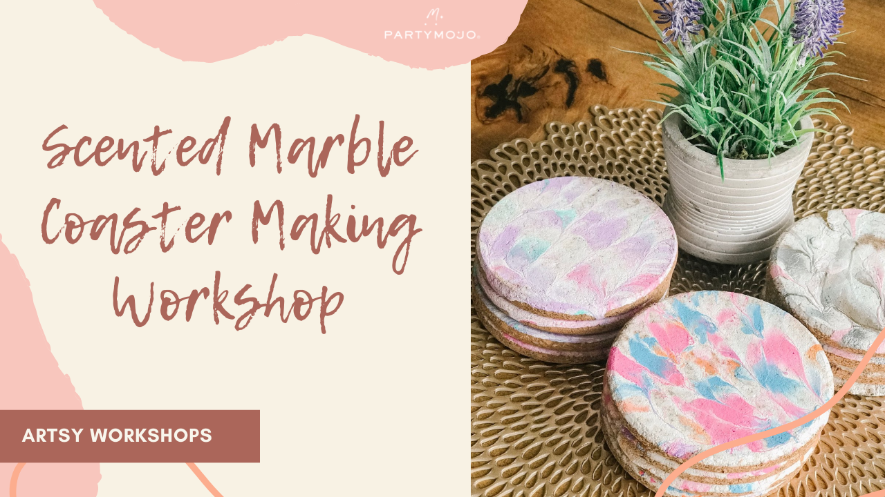 Virtual scented marble coaster workshop 