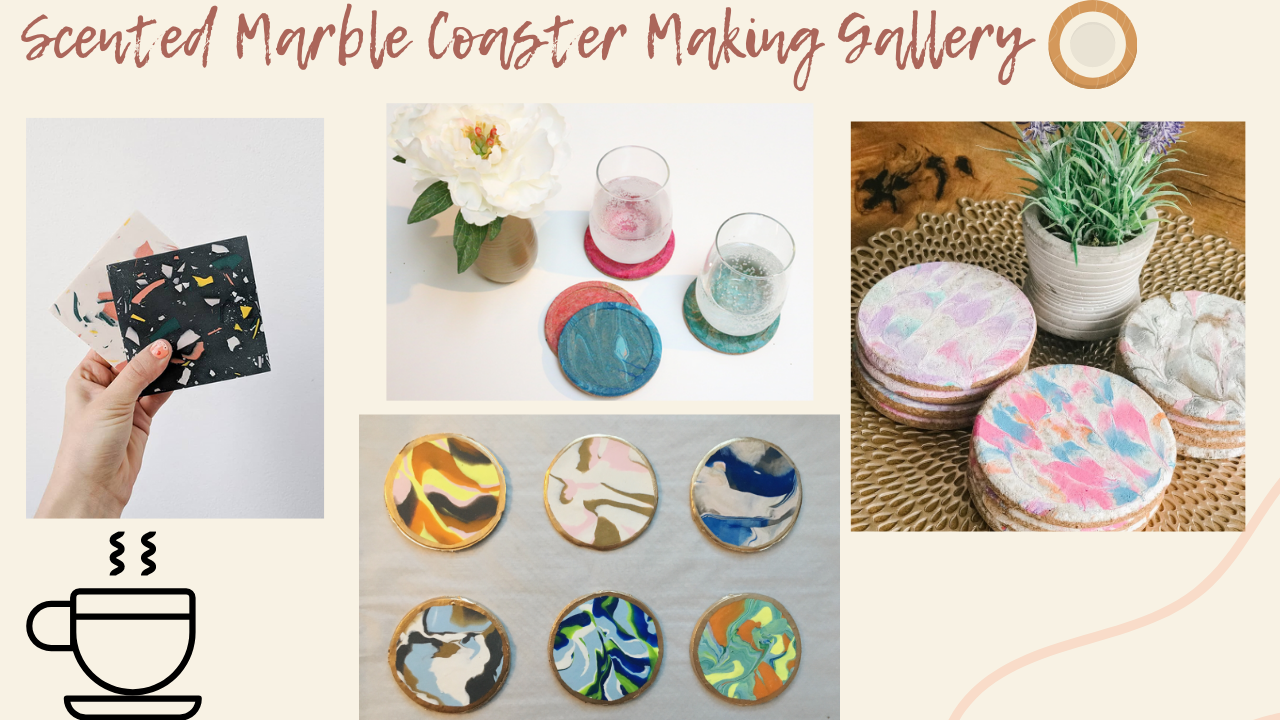 Virtual Scented marble scented coaster making gallery