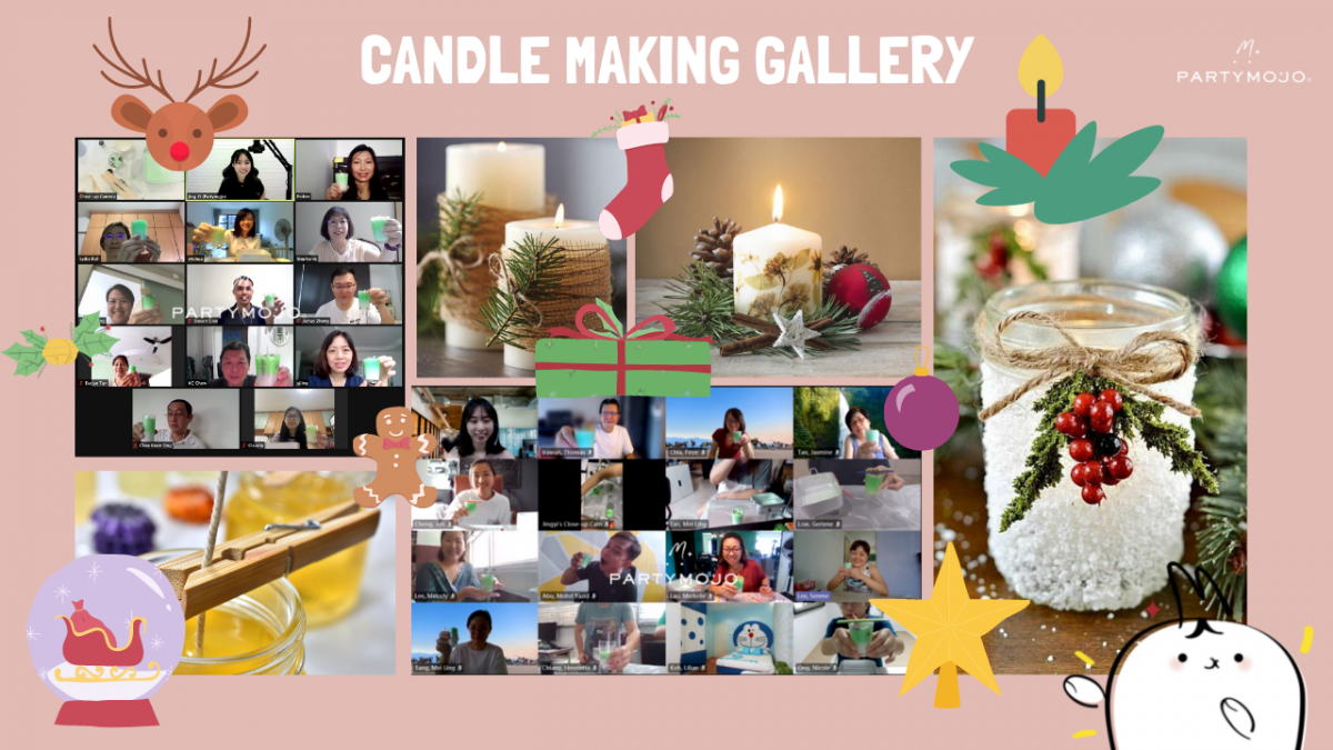 Virtual Christmas Candle Making Hosted by PartyMojo
