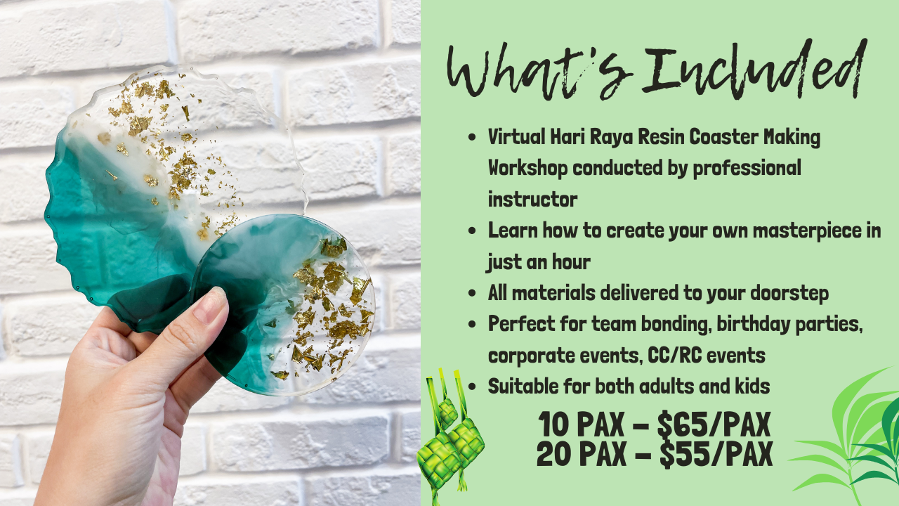 23 Hari raya resin coaster workshop