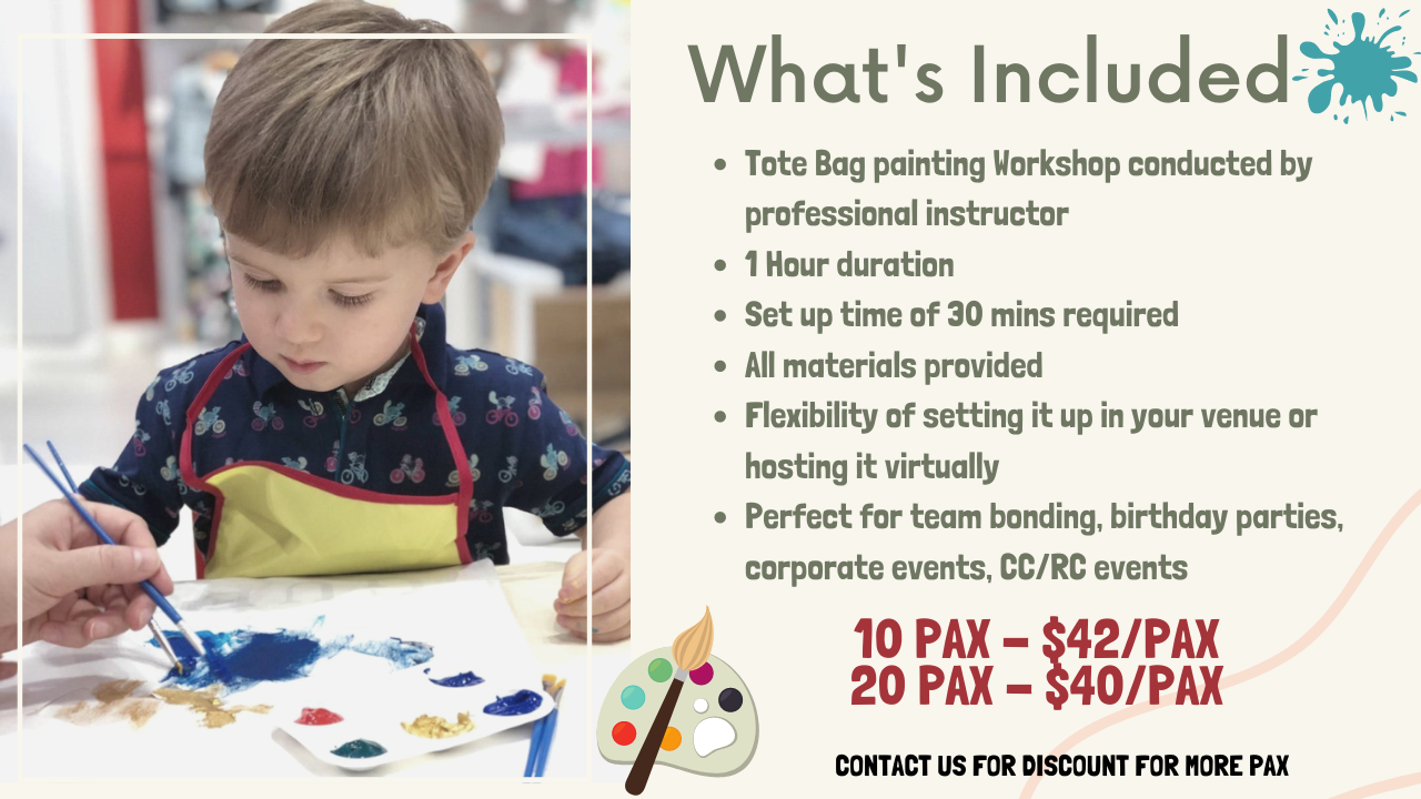 tote bag painting workshop virtual bento making workshop