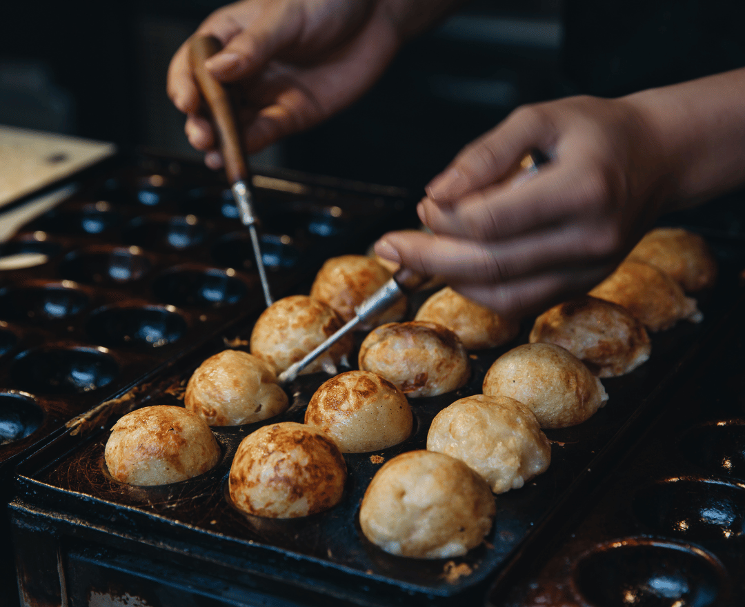 takoyaki live station process