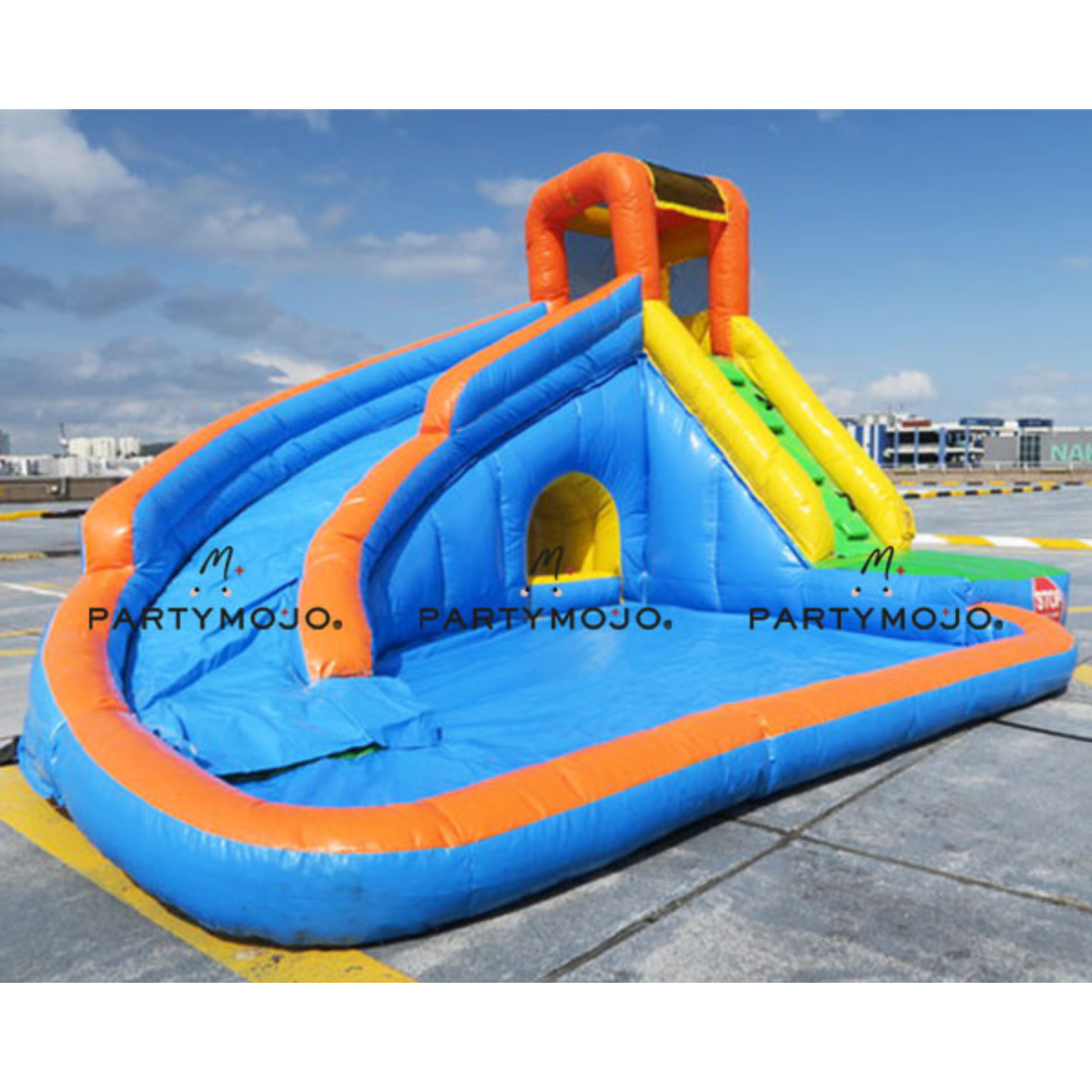 water slide bouncy castle