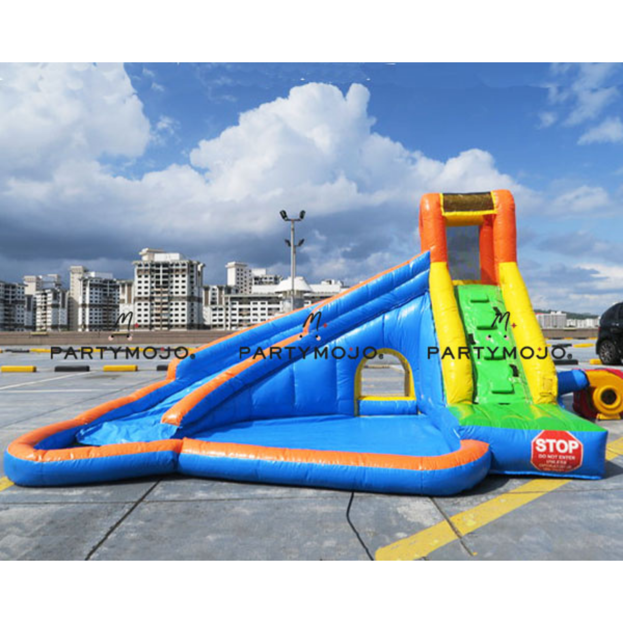 water slide bouncy castle