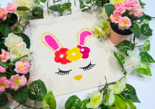 Easter Tote Bag Painting Easter Tote Bag Painting