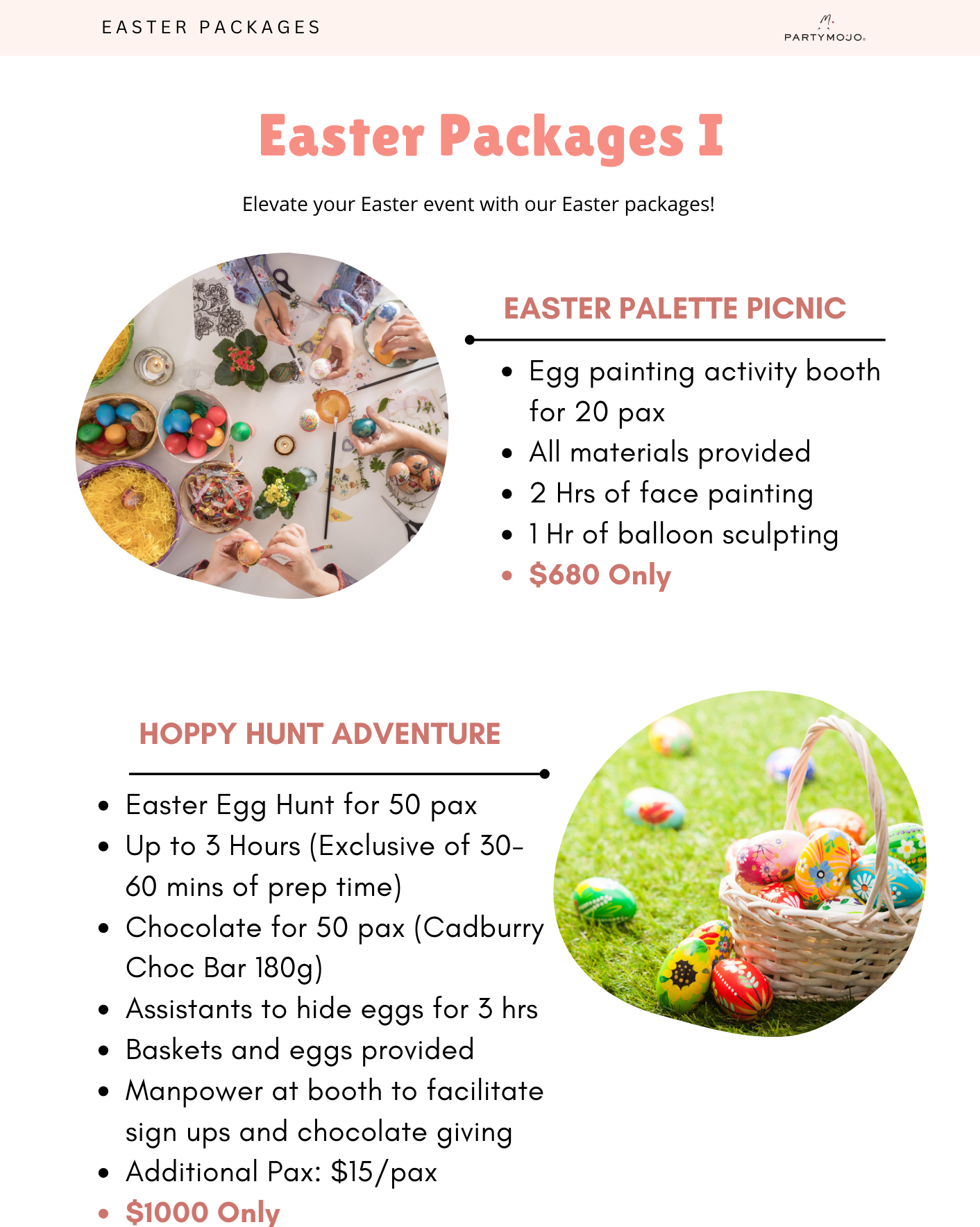 easter packages I easter packages I