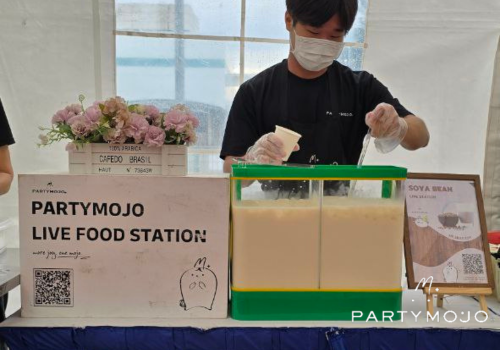 soya bean drink live station