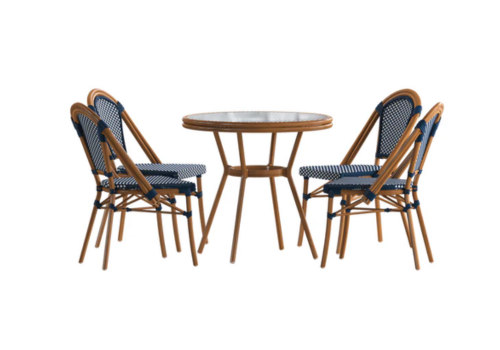 Bistro Table & Rattan Chair
