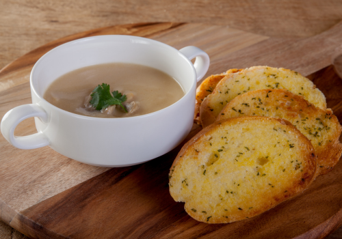 Garlic Bread and Soup Garlic Bread with Soup Live Station