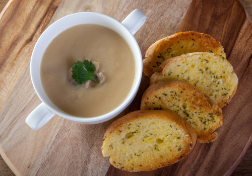 Garlic Bread and Soup Garlic Bread with Soup Live Station