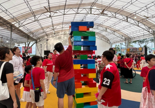 112 Giant Jenga Booth Rental