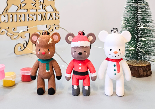 Christmas bear painting