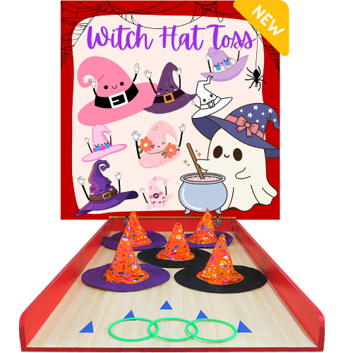 Witch Hat Toss Game Booth For Halloween