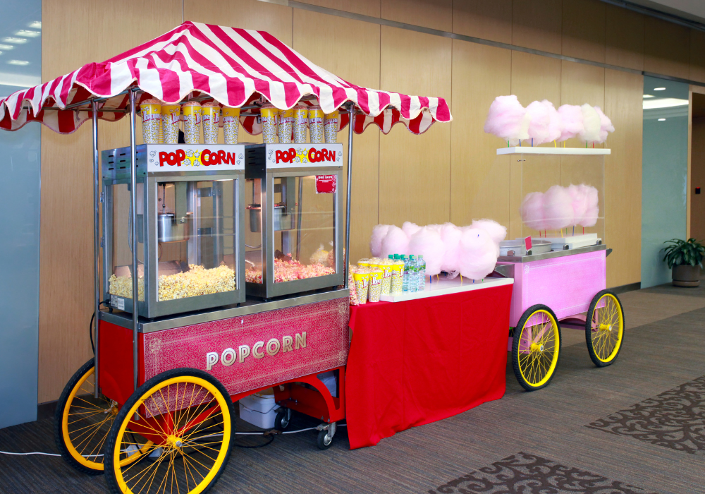 Popcorn and candy floss 