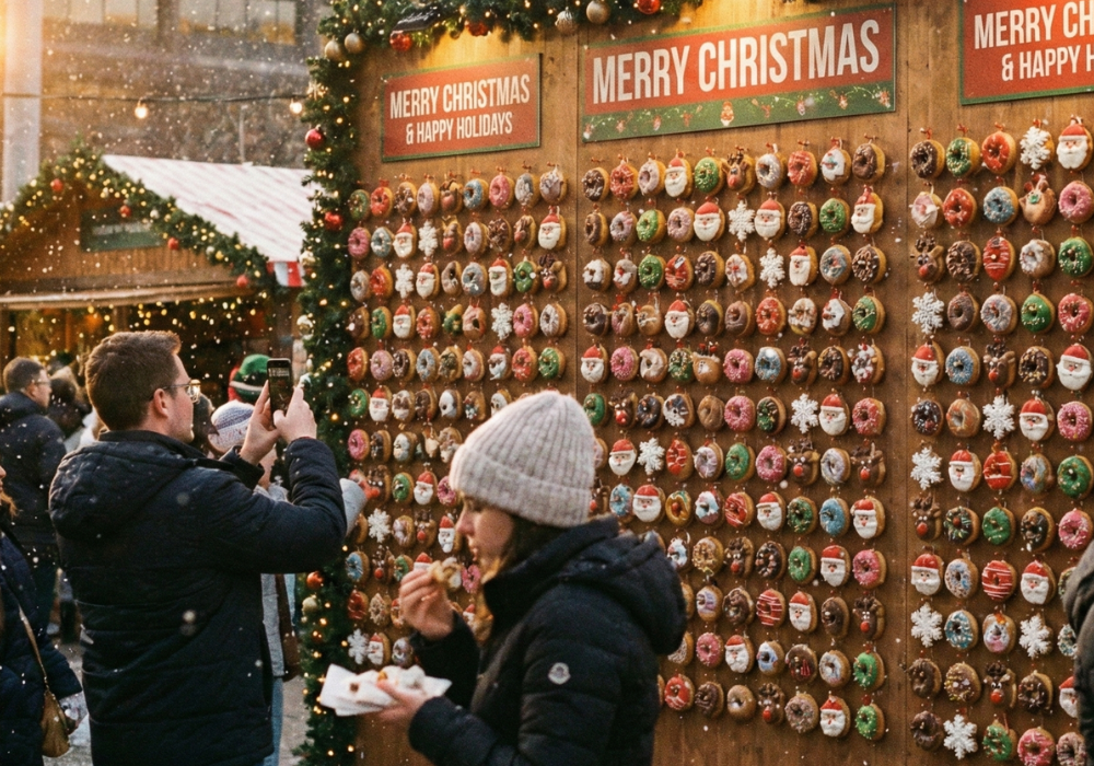Christmas Donut Wall