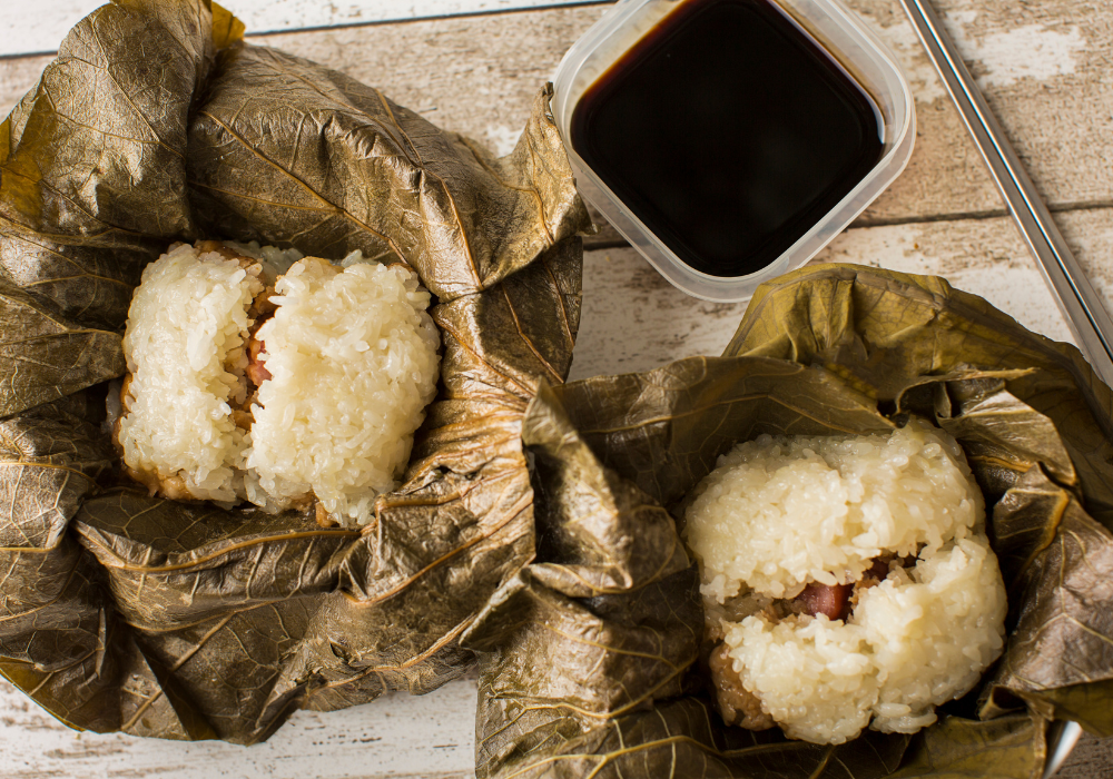 Chicken Lotus Leaf Rice Live Station