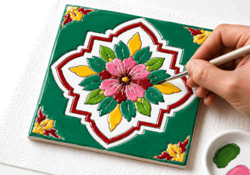 Peranakan tile painting
