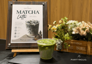 Ice Matcha Latte live station partymojo