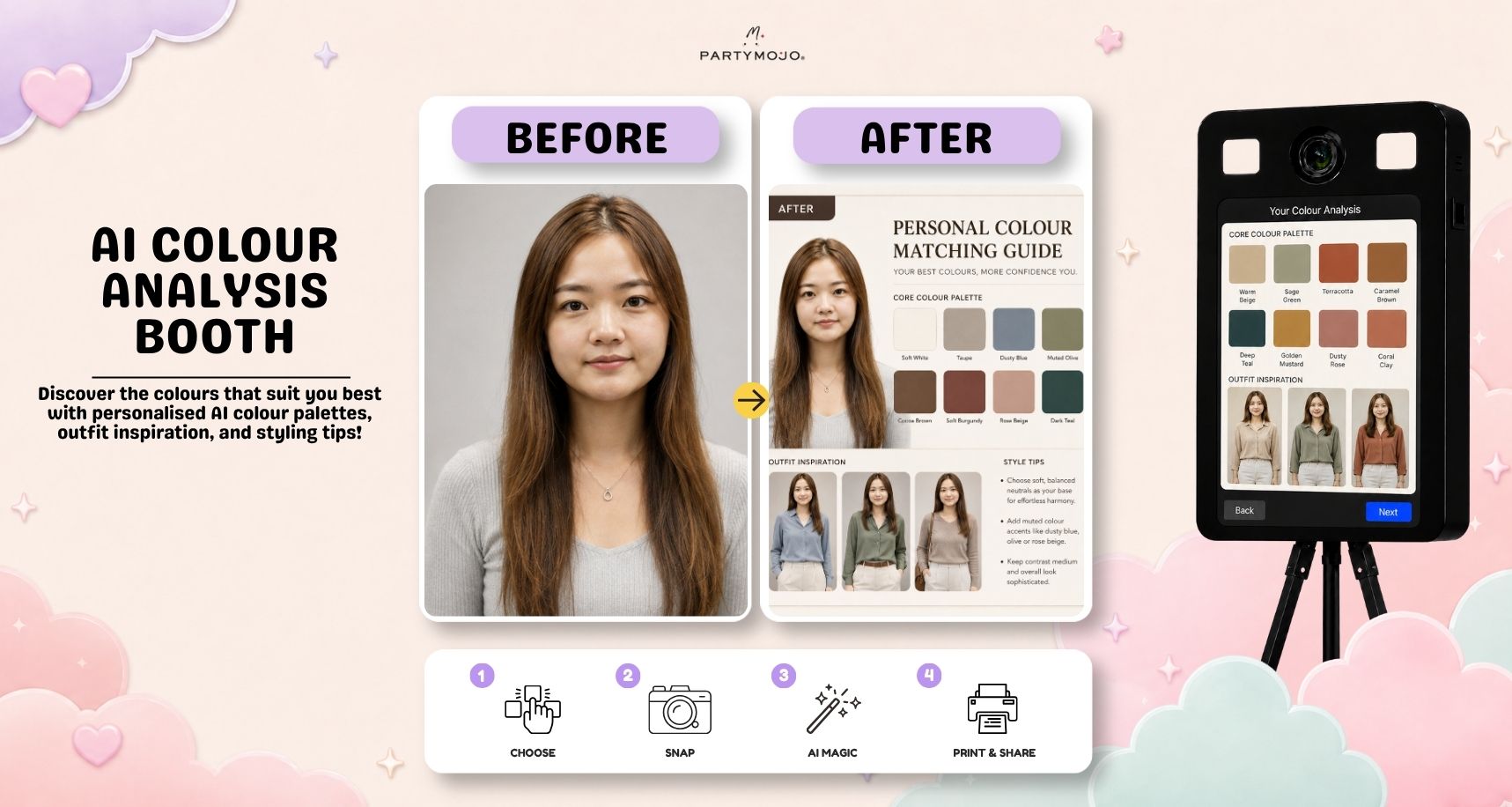 AI Colour Analysis Booth AI Background Photo Booth