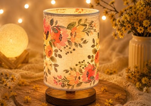 Decoupage lantern lamp