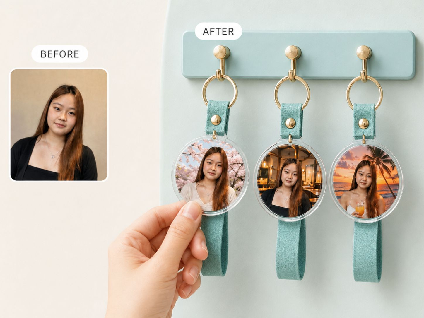 AI Keychains (with Strap) Booth